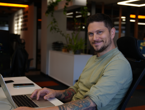 Employee at desk