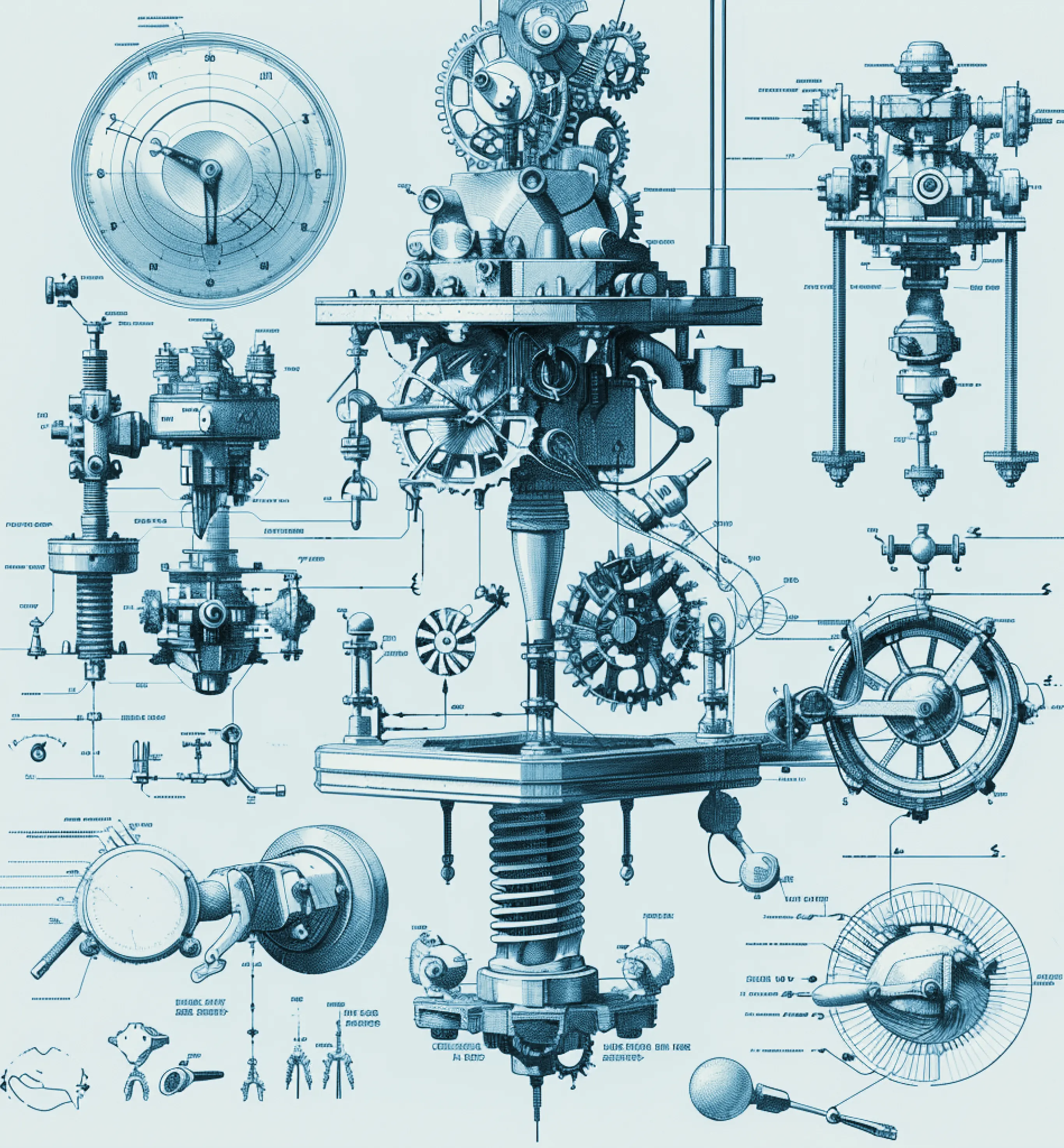 Complex engineering diagram